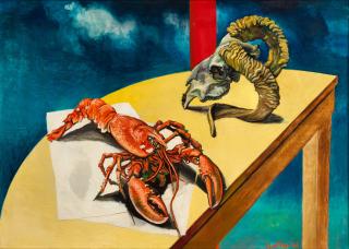 Renato Guttuso - Bucranio e aragosta