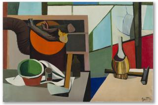 Renato Guttuso - Interno nello studio (Natura morta nello studio)