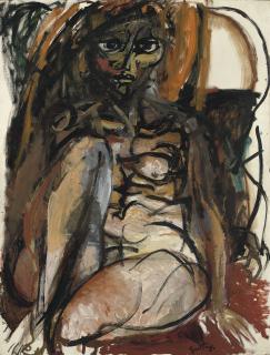 Renato Guttuso - Nudo seduto
