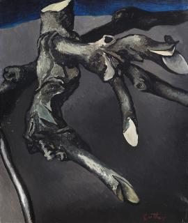 Renato Guttuso - Piccolo tronco grigio notturno