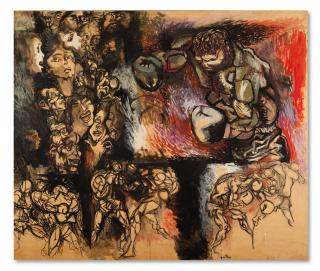 Renato Guttuso - Pugilatori e pubblico