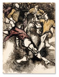 Renato Guttuso - Untitled (I calciatori)