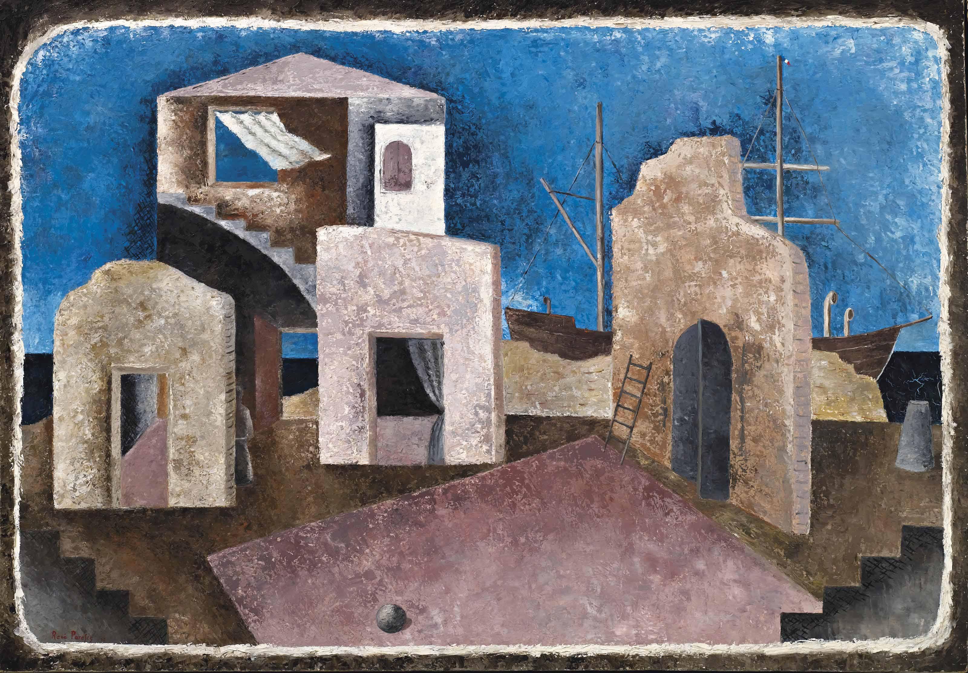 Renato Paresce - Paesaggio (La Partenza)