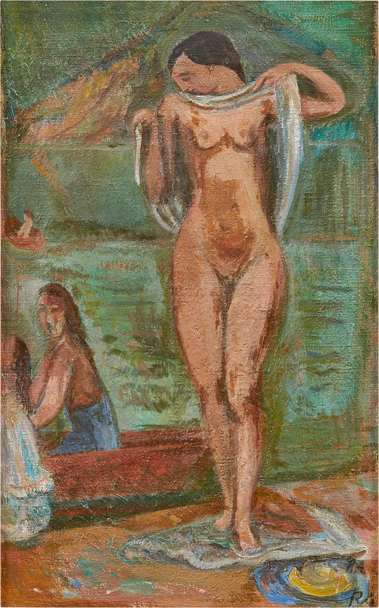 René Auberjonois - Baigneuse aux bords du lac