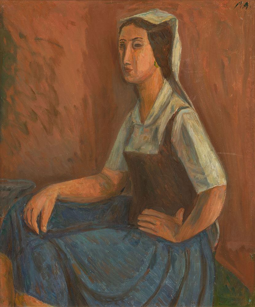 René Auberjonois - L\'italienne à la fontaine, esquisse. 1931.