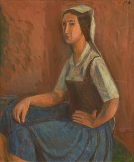 René Auberjonois - L\'italienne à la fontaine, esquisse. 1931.