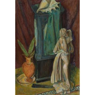 René Auberjonois - Nature Morte (Cruche Rose Et Linge Vert), 1938 Still Life (Rose Jar And Green Linen), 1938