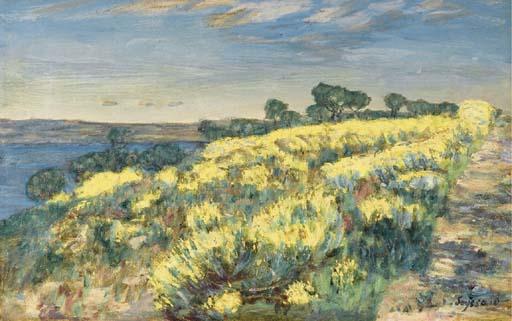 Rene Auguste Seyssaud - Joncs Au Bord D\'Un Étang Près de Marseille