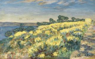 Rene Auguste Seyssaud - Joncs Au Bord D\'Un Étang Près de Marseille