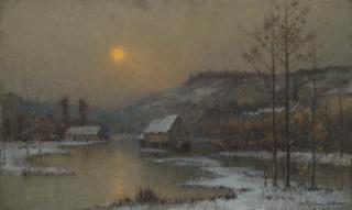 René Billotte - Le moulin en hiver