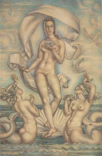 Rene Buthaud - Study For \'La Naissance De Venus\', Circa 1920