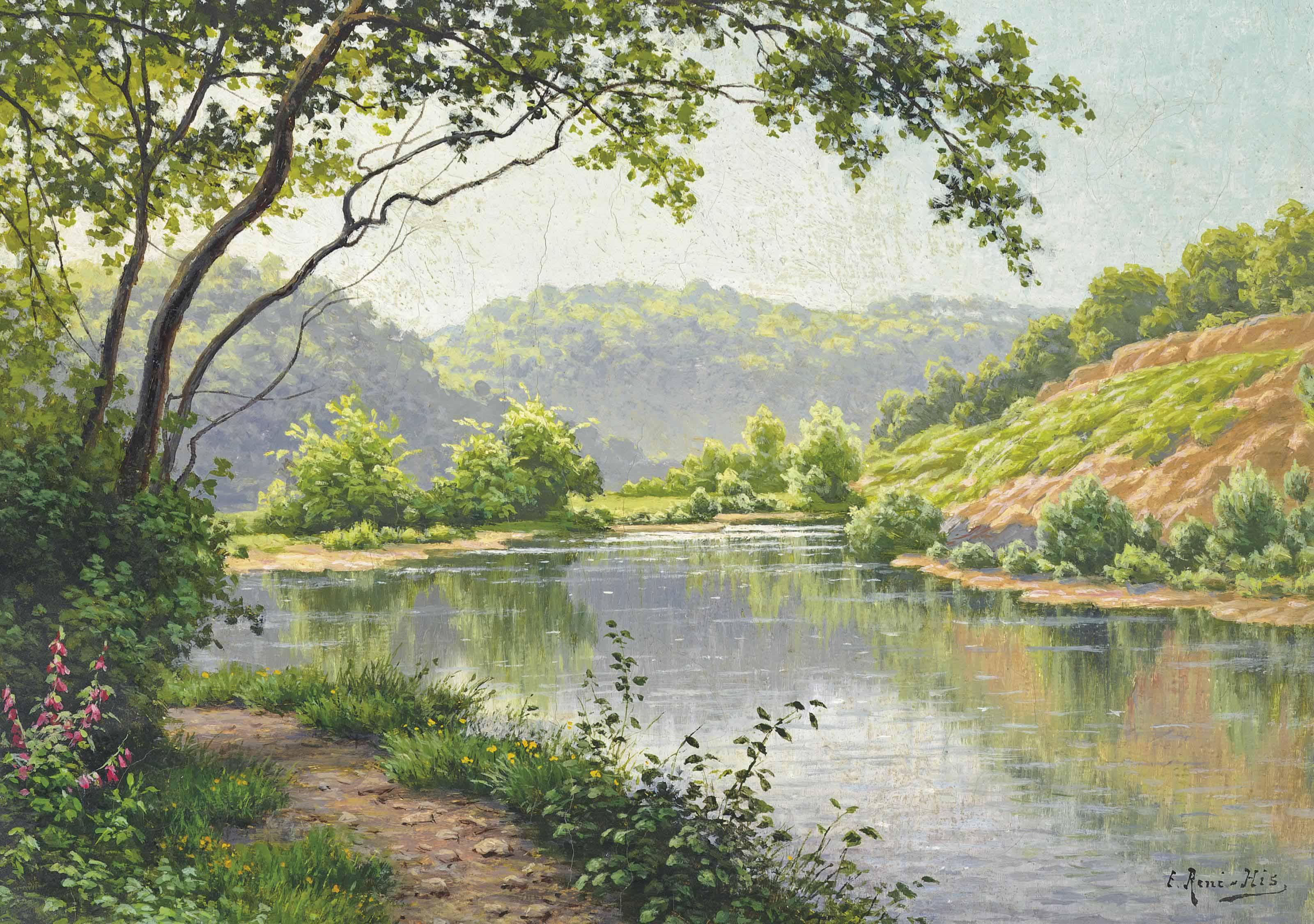 René Charles Edmond His - A Pathway By A River