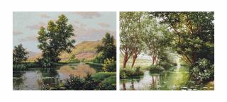René Charles Edmond His - A River In The Hills; And Bords De L\'Eure