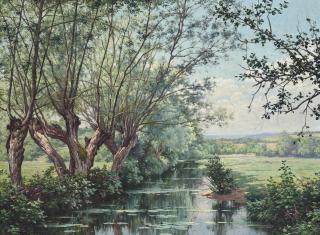 René Charles Edmond His - Peaceful Summer\'S Day