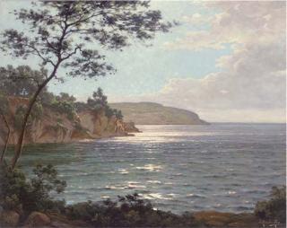 René Charles Edmond His - Sun-Flecked Sea