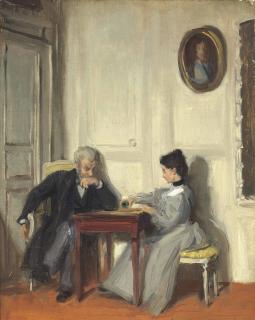 René François Xavier Prinet - A Game Of Backgammon