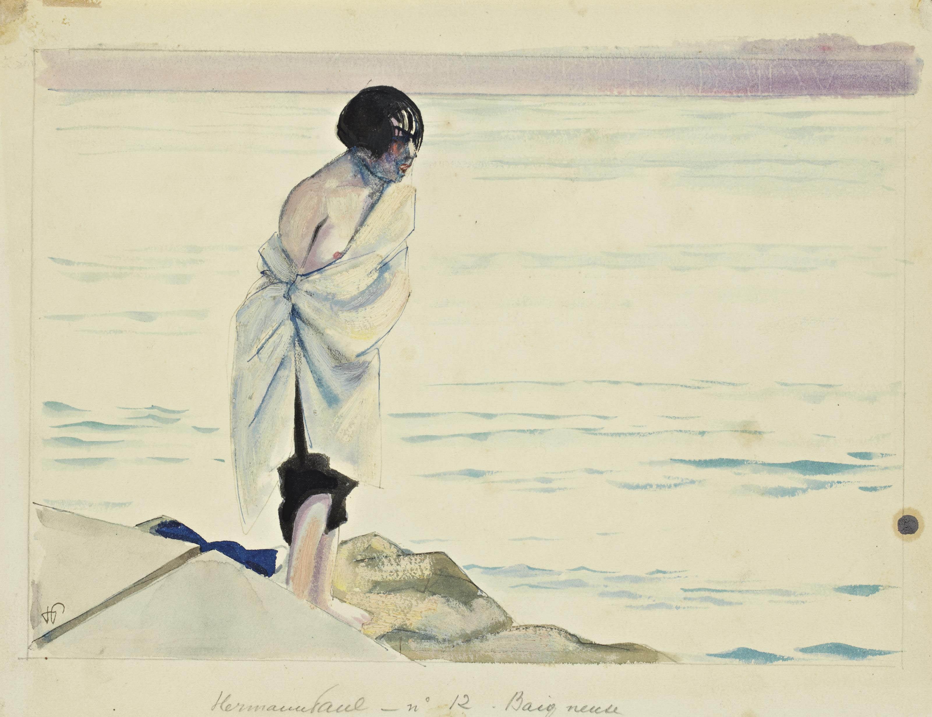 Rene-Georges Hermann-Paul - Sortie de la baignade