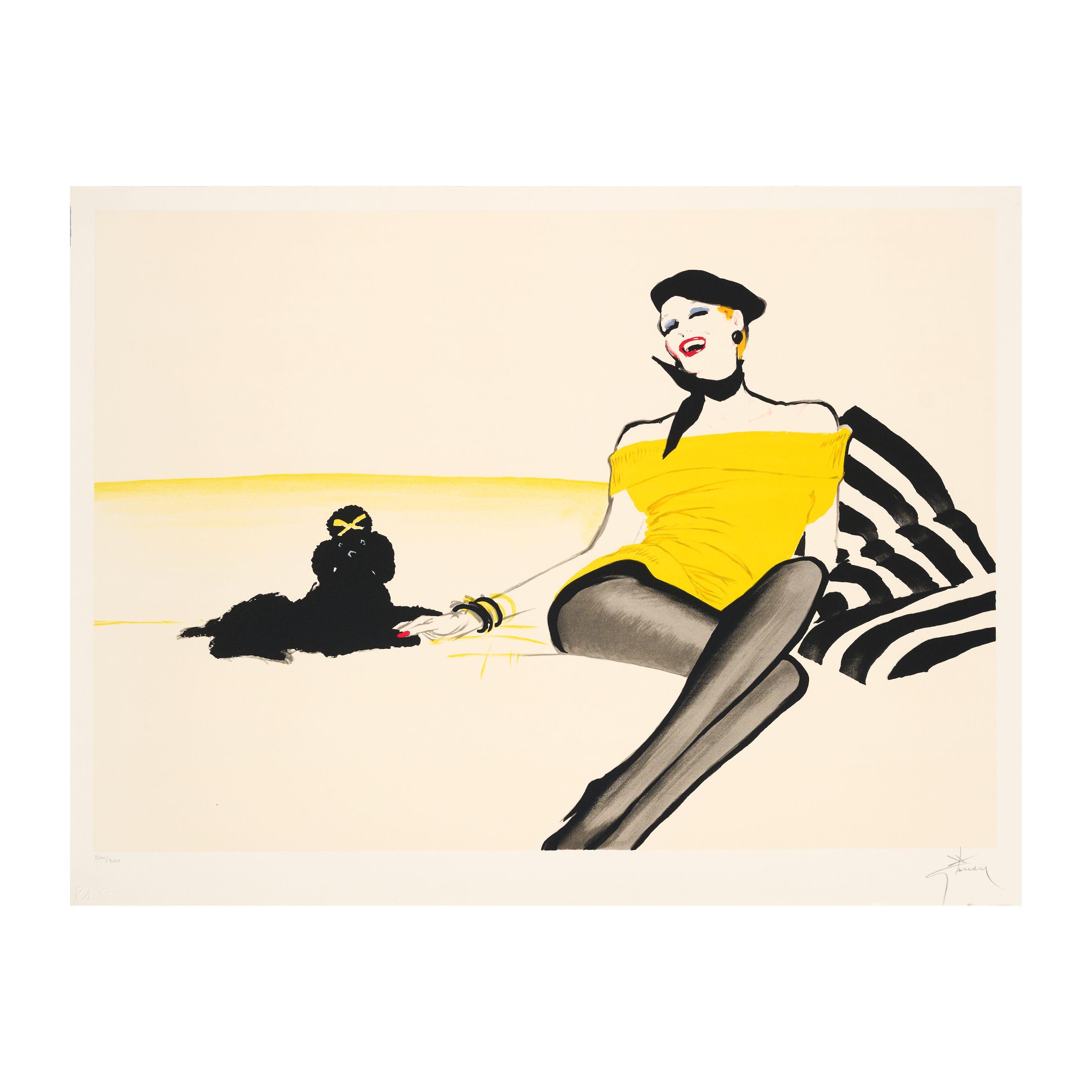 René Gruau - Lady Dior Et Son Caniche Noir