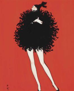 René Gruau - Lady in Black