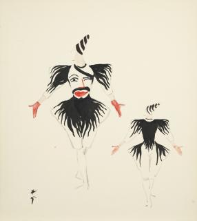 René Gruau - Maquette de costume pour \'\'Les Valses de Ravel\'\'