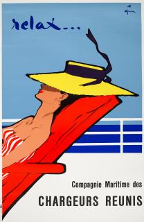 René Gruau - Relax...Compagnie Maritime Des Chargeurs Reunis