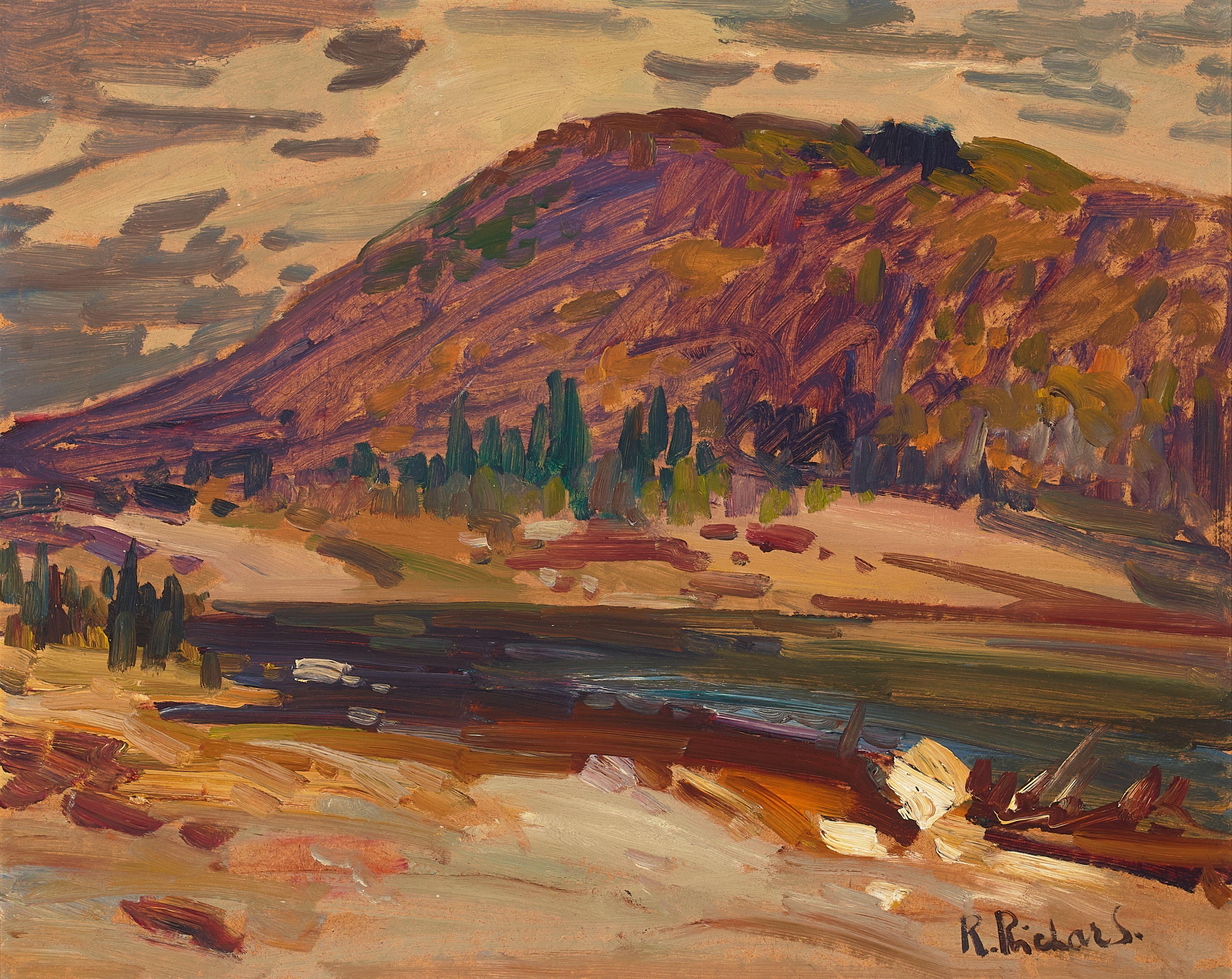 René Jean Richard - Paysage Grand Nord Canadian 16 x 20 in. framed 23 1/2 x 27 1/2 in.