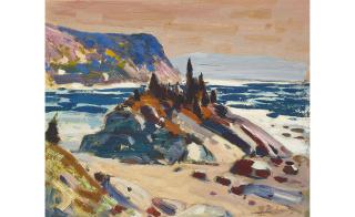 René Jean Richard - Sans Titre (Coastal View) 10 x 12 in. framed 16 x 18 in.