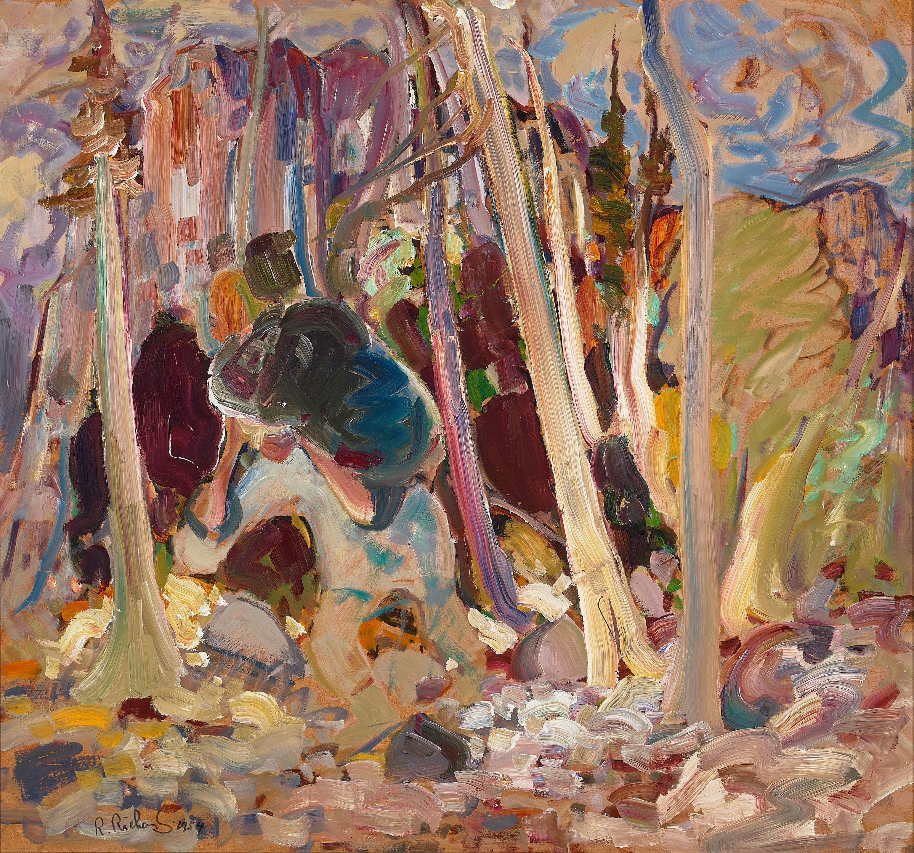 René Jean Richard - Scene de Campement 28 x 30 in. framed 36 x 38 in.