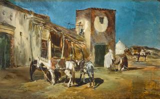 René Legrand - Halt by an Inn, North Africa
