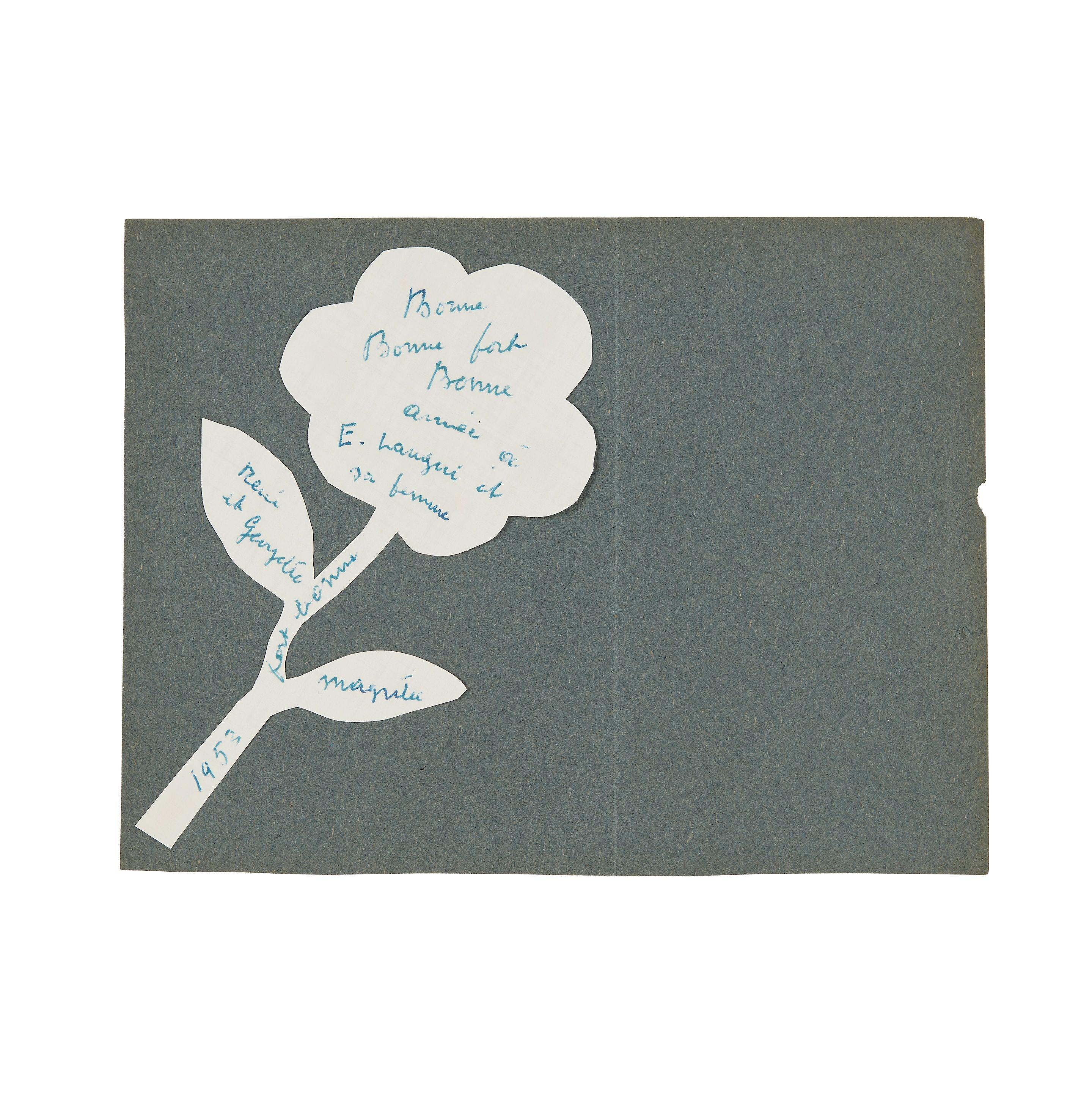 René Magritte - Bonne bonne fort bonne année à E. Langui et sa femme