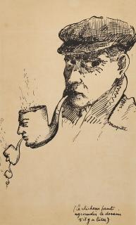 Rene Magritte - Dessin pour la couverture de London Gallery Bulletin, no. 1