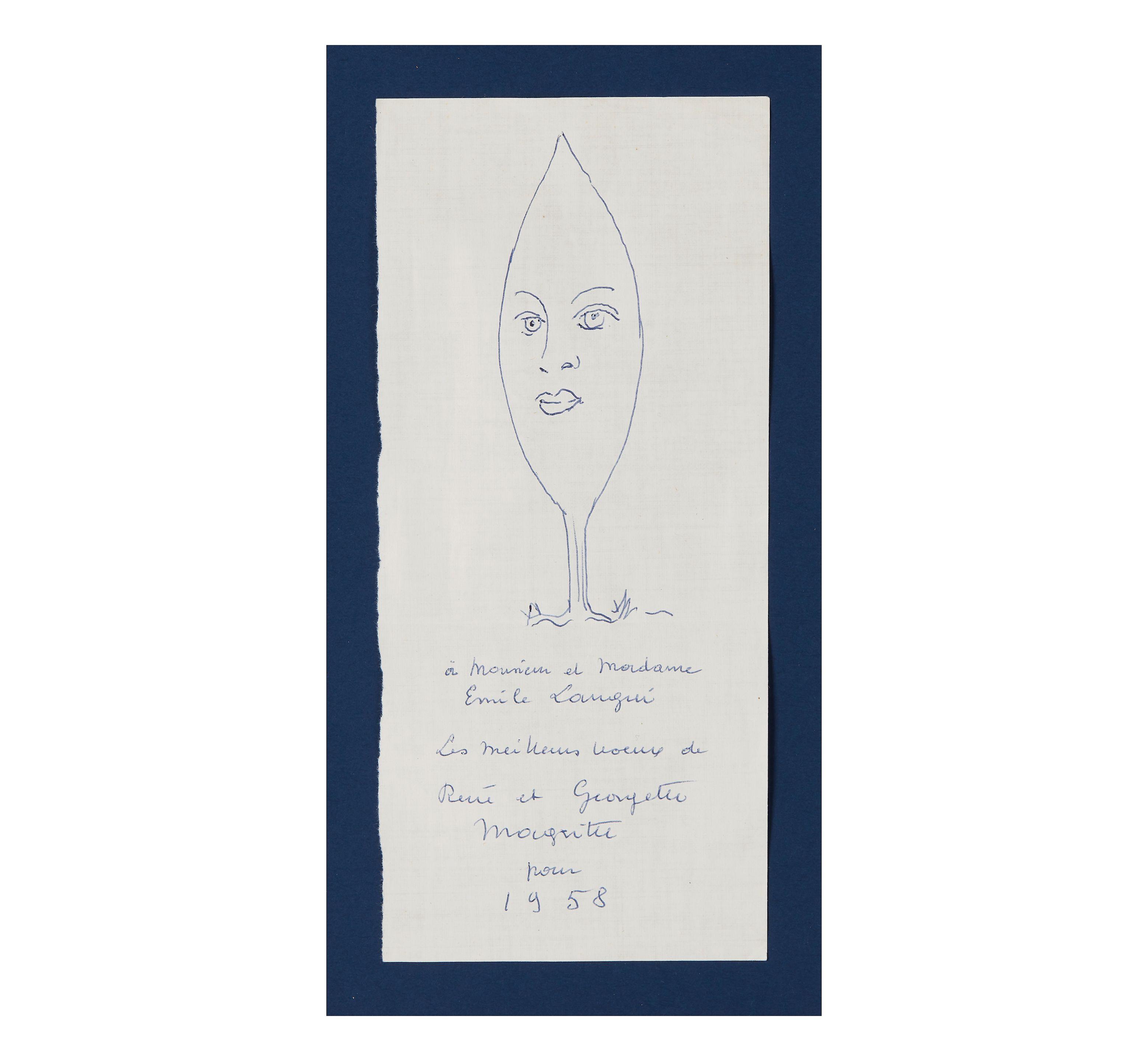 René Magritte - Meilleurs vœux à Monsieur et Madame Langui