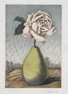 René Magritte - Poire et Rose, from Moyens d\'Existence
