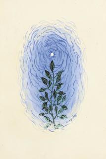 Rene Magritte - Sans titre (Plante avec fleur et feuilles)