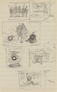 René Magritte - Sheet of studies