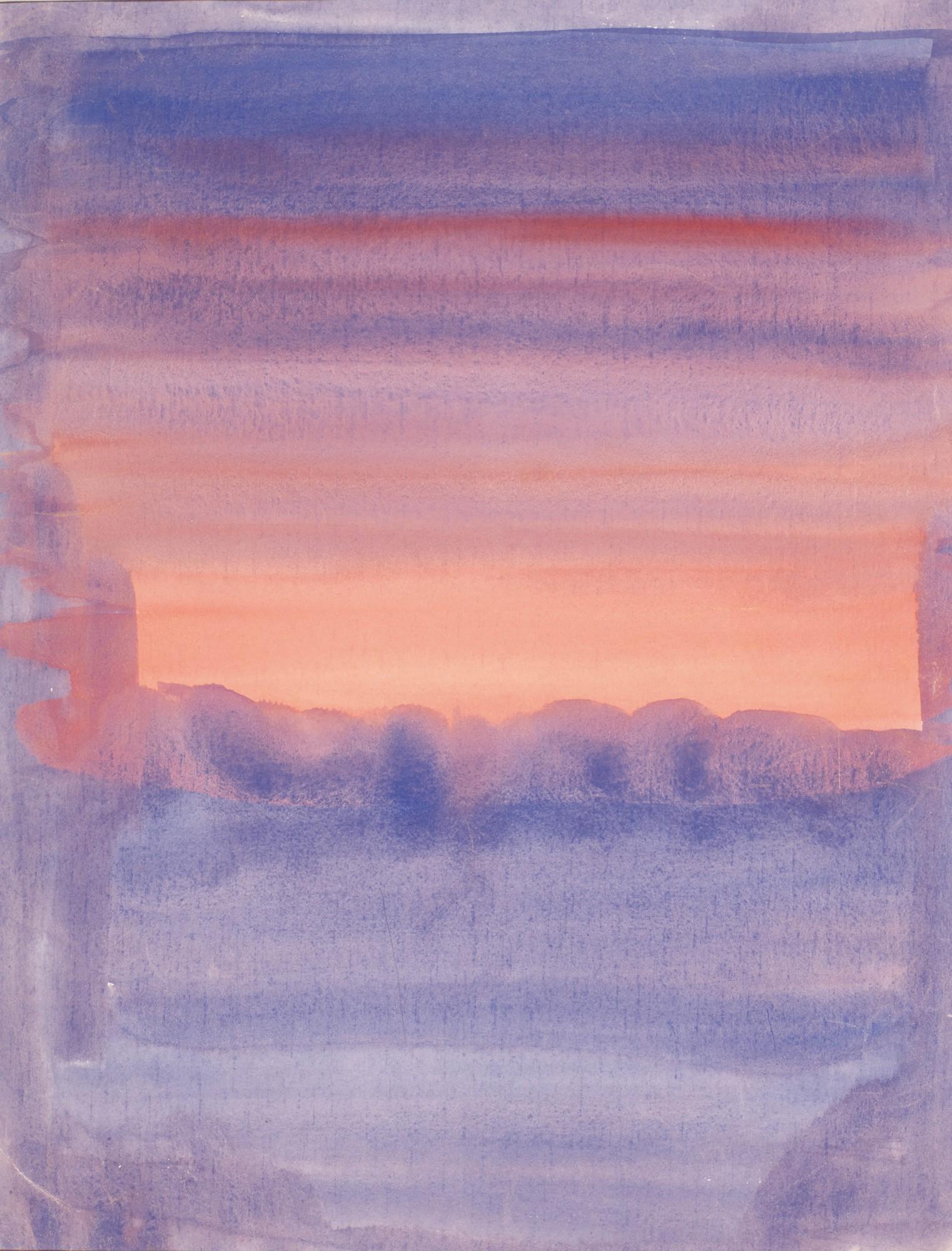 René Magritte - Travail préparatoire pour une gouache inachevée