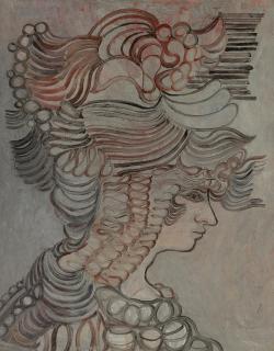 René Portocarrero - Figura ornamentada (de la serie Color de Cuba)