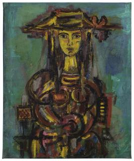 Rene Portocarrero - Mujer Sobre Verde