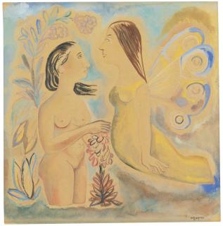 René Portocarrero - Sin Título (Serie Mariposas)