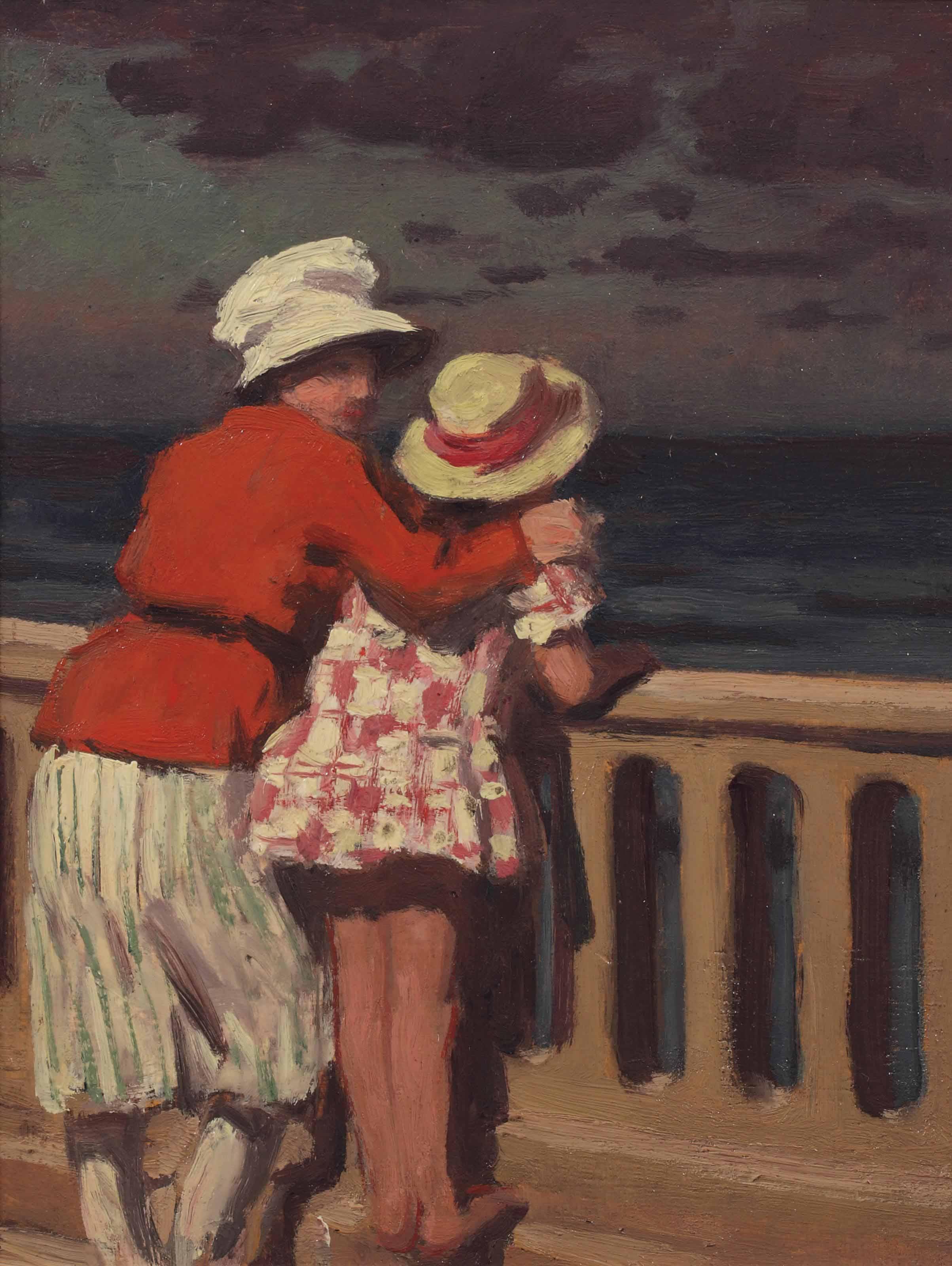 René Prinet - Woman And Child At The Seaside