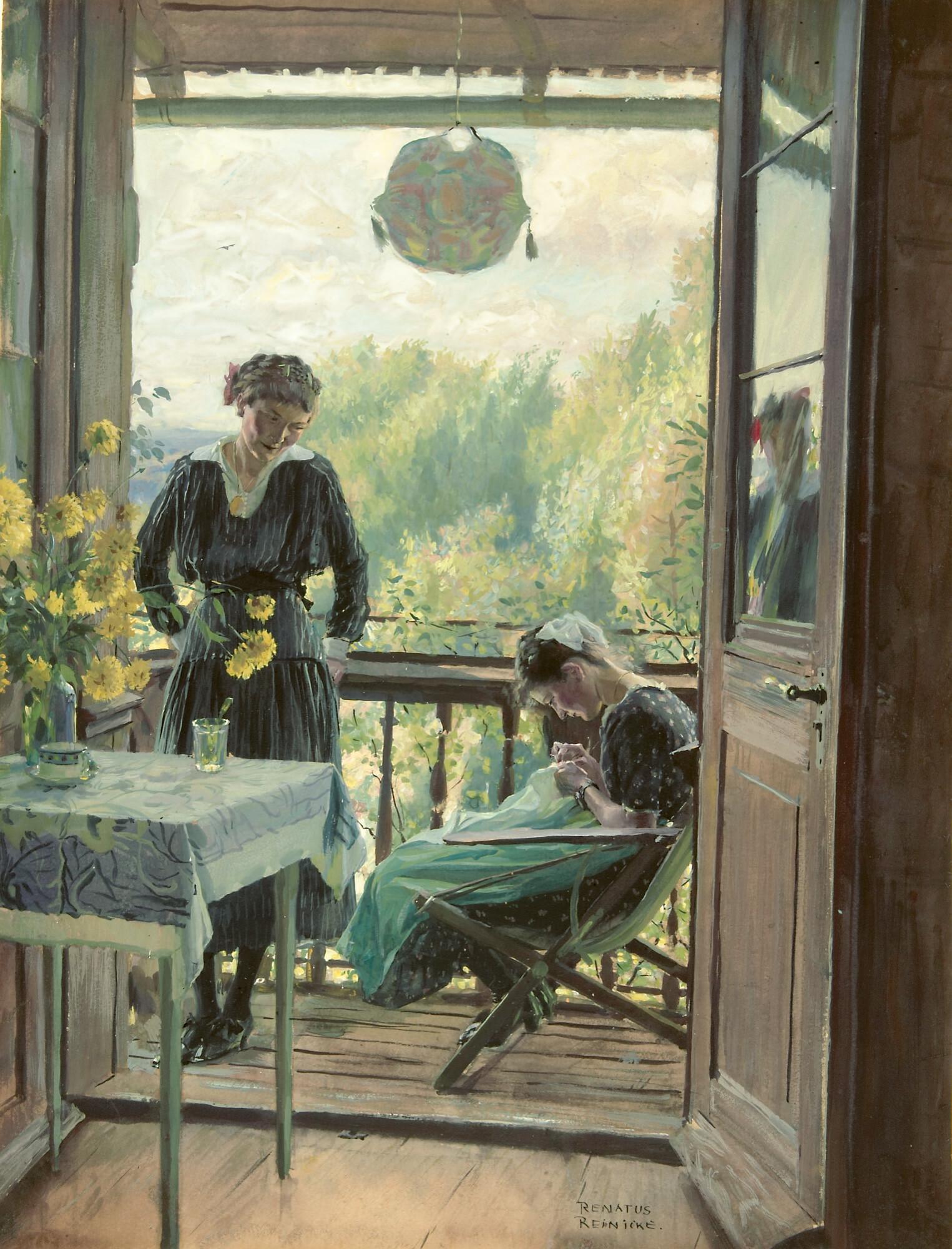 René Reinicke - Gespräch auf dem Balkon (Der lange Bräutigam).