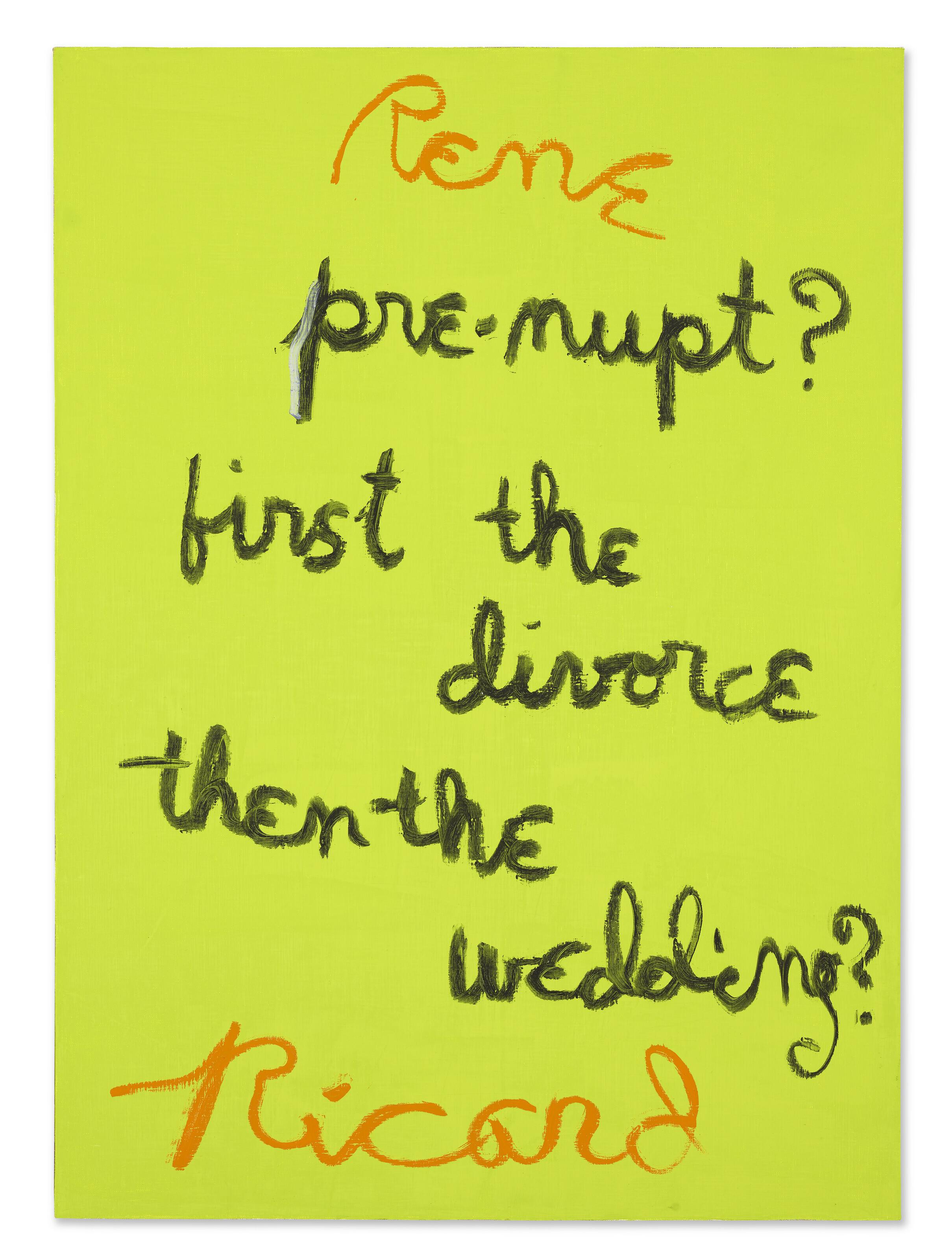 Rene Ricard - Untitled (Pre-Nupt?...)