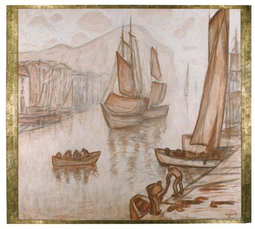 René Seyssaud - Bateaux À Quai, Vers 1935