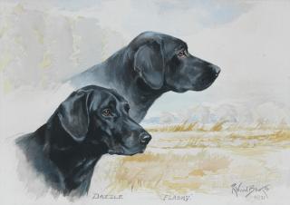 Reuben Ward Binks - Charles Alington\'s F.T. Champion Labrador Retrievers & the Champion Stake winners \'Dazzle\' and \'Flashy\'