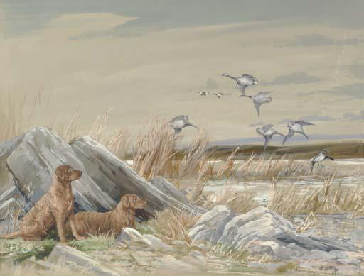 Reuben Ward Binks - Chesapeakes and Canadian Geese