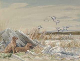 Reuben Ward Binks - Chesapeakes and Canadian Geese