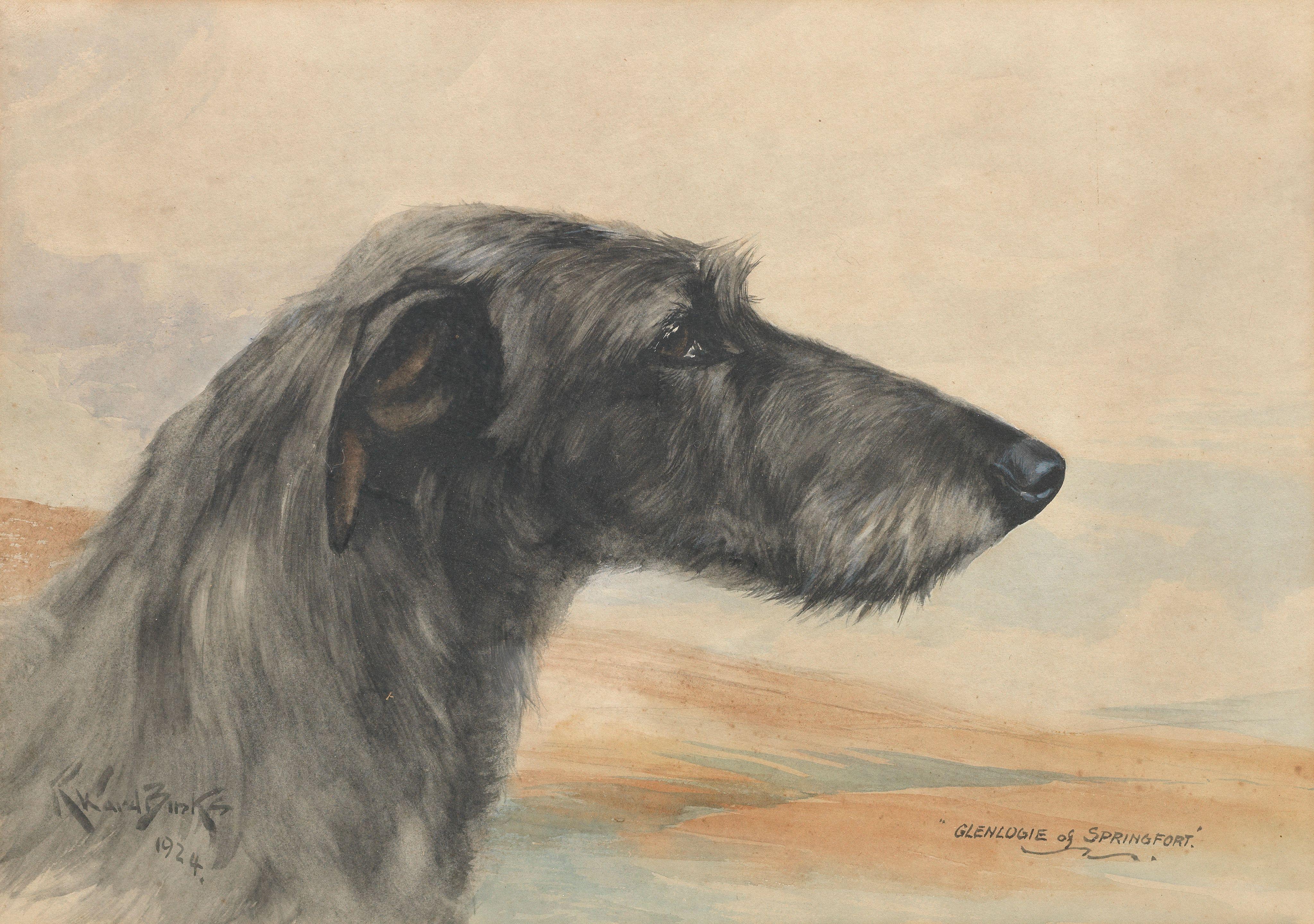 Reuben Ward Binks - \'Glenlogie of Springfort\' - Portrait of a Deerhound