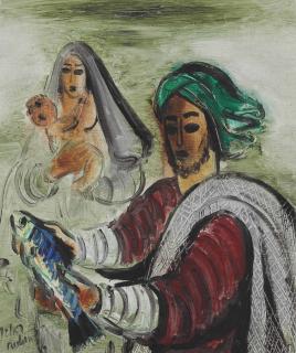 Reuven Rubin - Fisherman Family