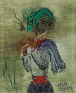 Reuven Rubin - Flute Player