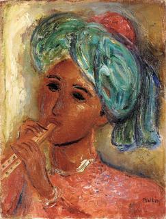 Reuven Rubin - Joyeur de flute